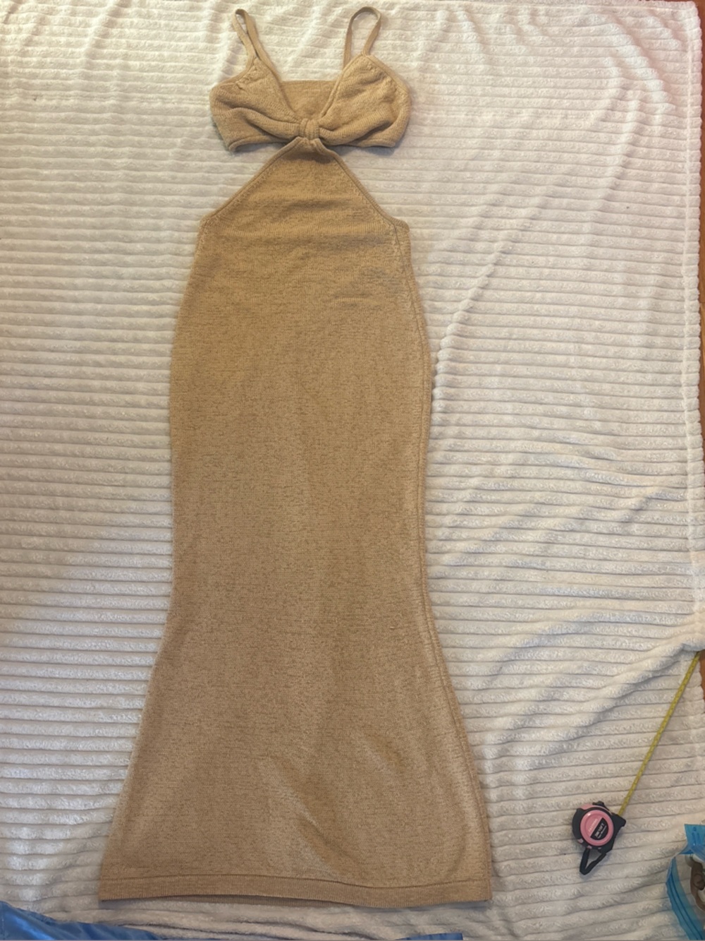 cult gaia Gold Cutout Maxi Dress